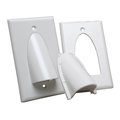 Quest Technology International Bulk Cable Wall Plate - White, Single-Gang VHT-8101